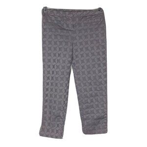 INC International Concepts Gray Textured Cropped Pants 4P